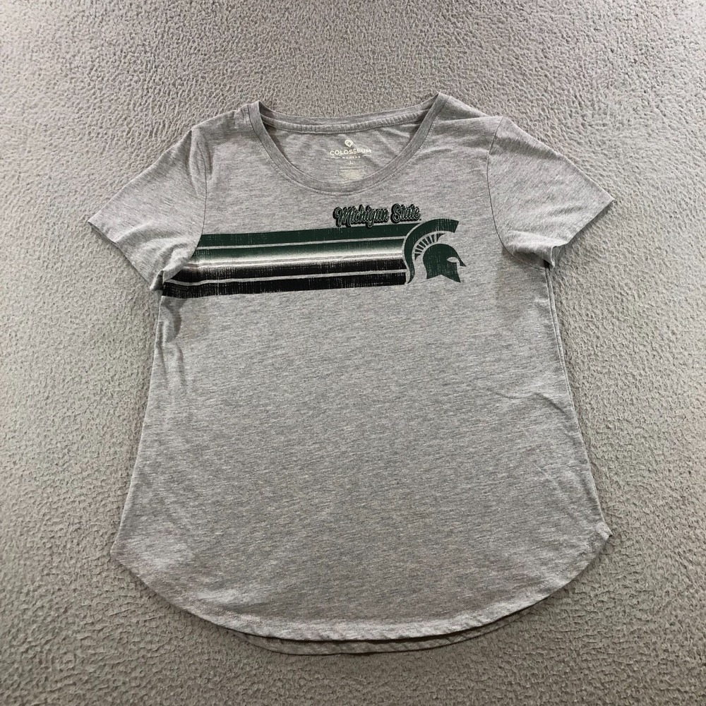 Michigan State T shirt Women's L Gray college